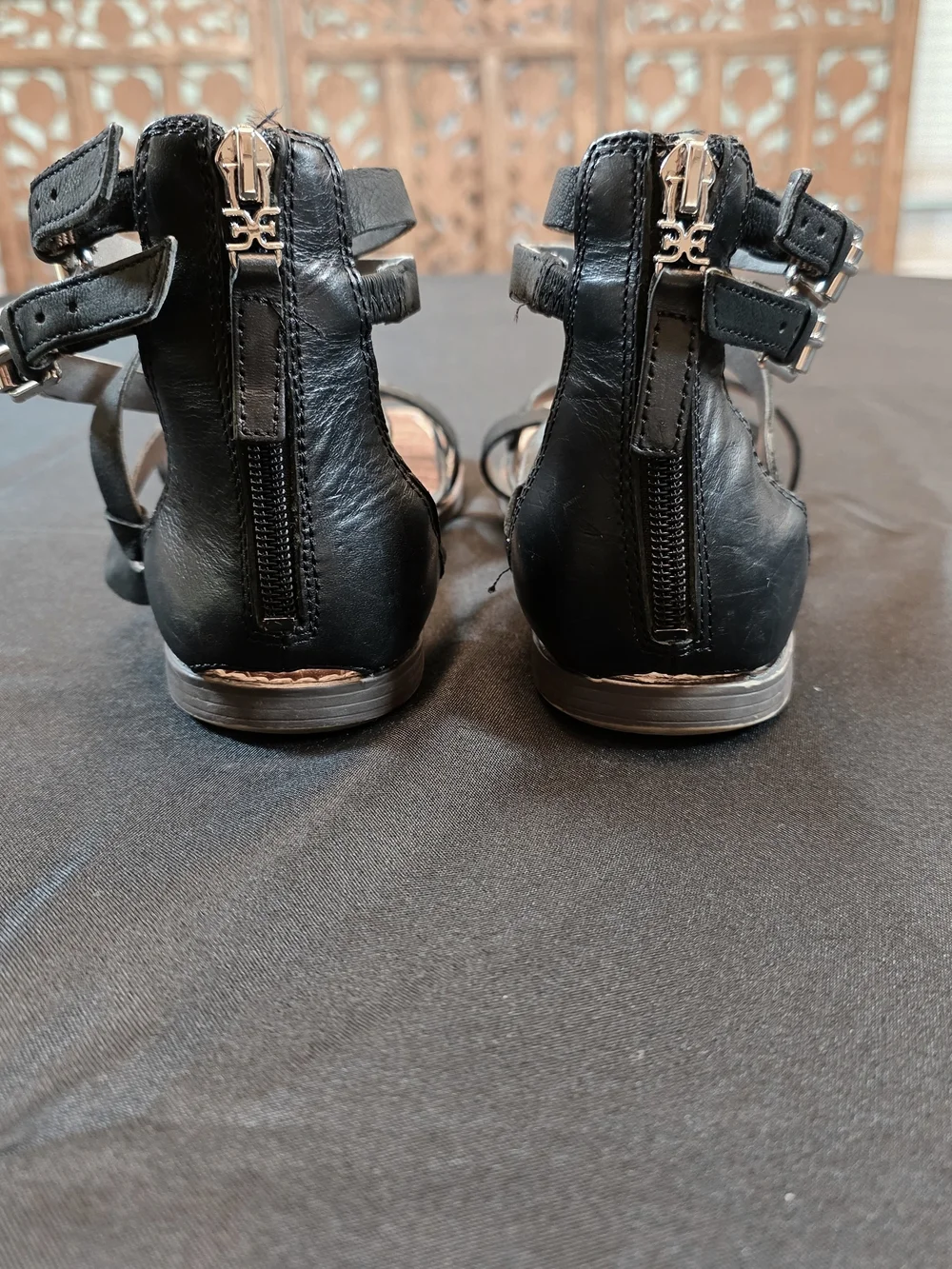 Sam Edelman Black Strappy Gladiator Sandals - Picture 8 of 8
